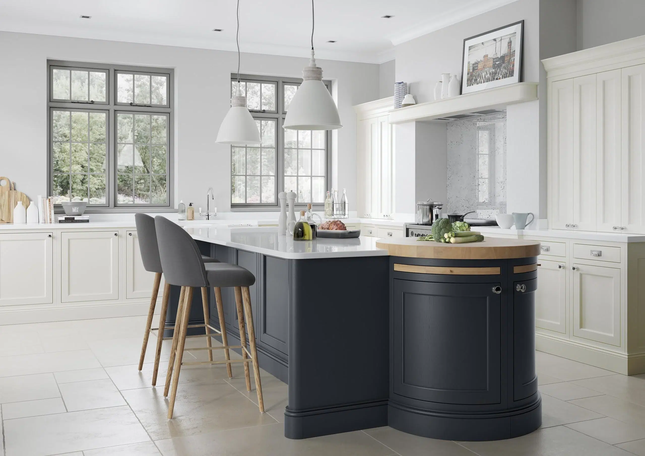 Belgravia in Hartforth Blue & Alabaster