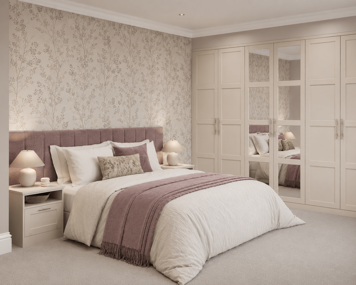 Cartmel Fitted bedroom range in cashmere super matt