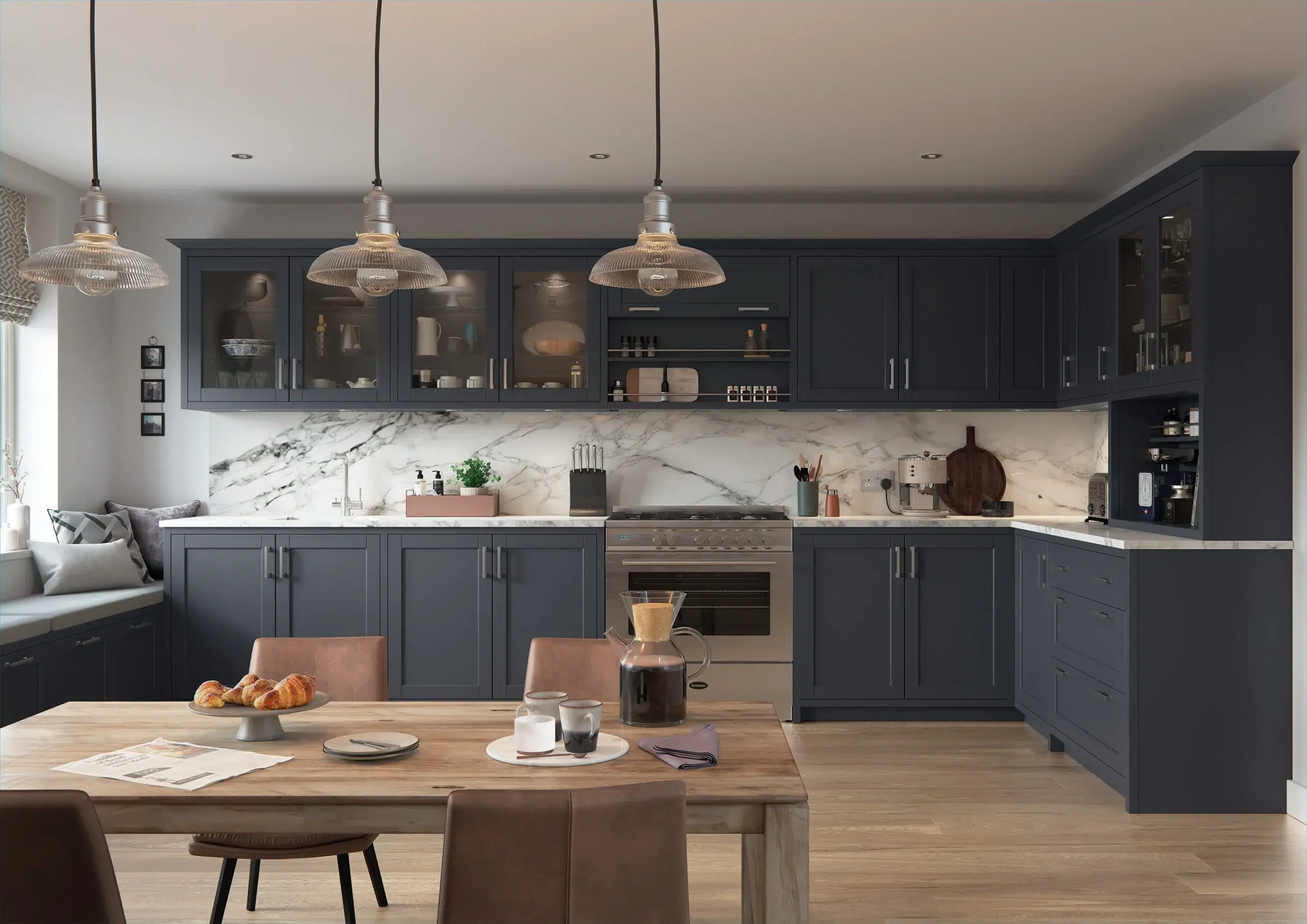 Dawson shaker kitchen in indigo
