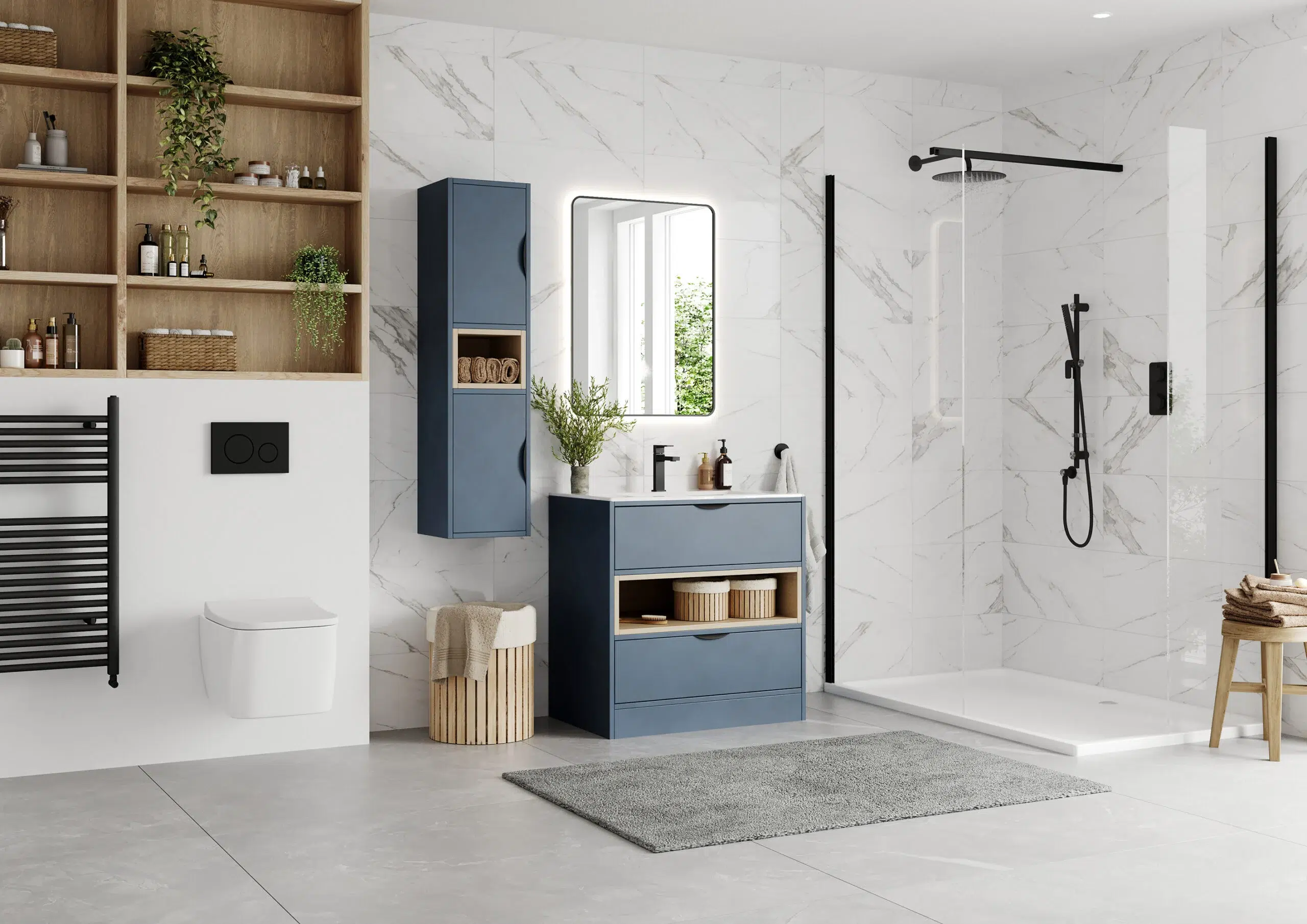 Rialto Floor-Standing in Alby Blue