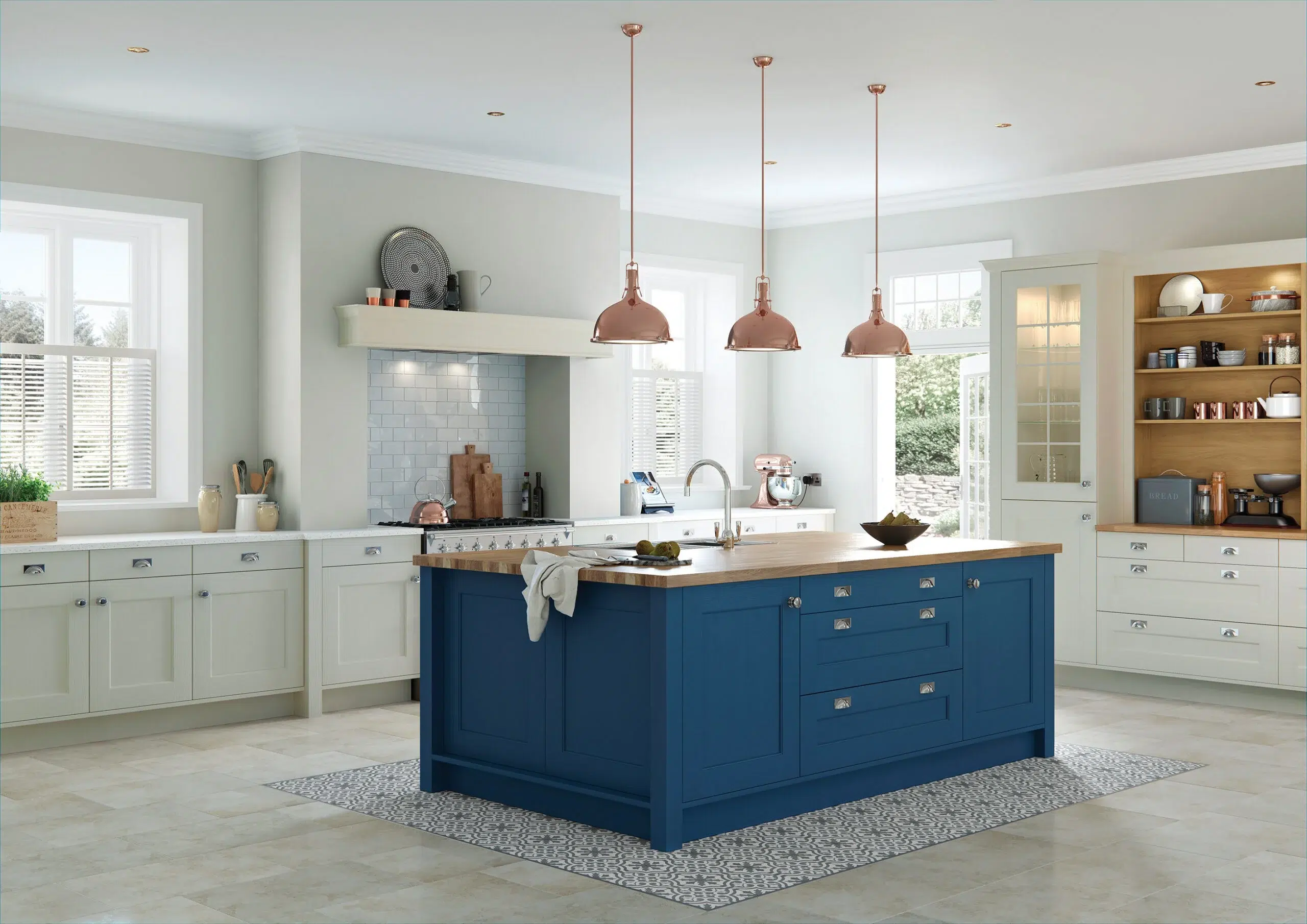 Wakefield in Avanti Blue & Mussel